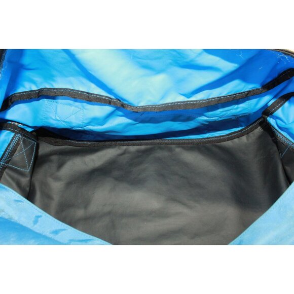 LL Bean Unisex Adventure Duffle Blue Nylon Tote Bag Rugged Water Resistant - Picture 10 of 12